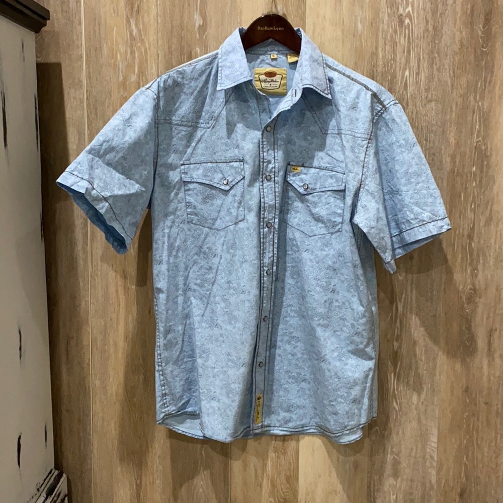 Vintage/western pearl snap shirt sleeve shirt
